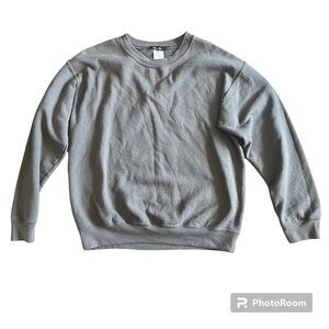 Boohoo Crewneck Sweatshirt Grey Womens Medium